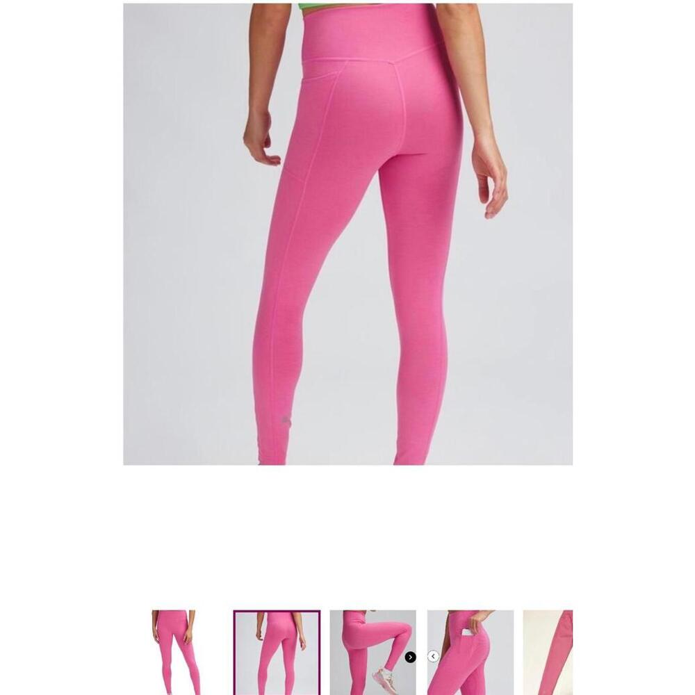 SWEATY BETTY SUPER SCULPT 7/8 XS PINK LEGGING POCKET COMPRESSION YOGA GYM NWOT